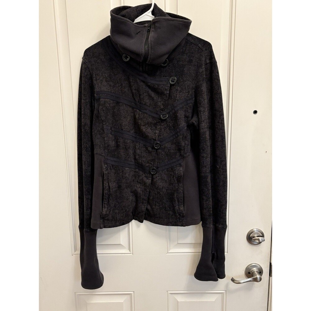 Lululemon Blazer Moto military style women’s Jacket M asymmetrical button zip